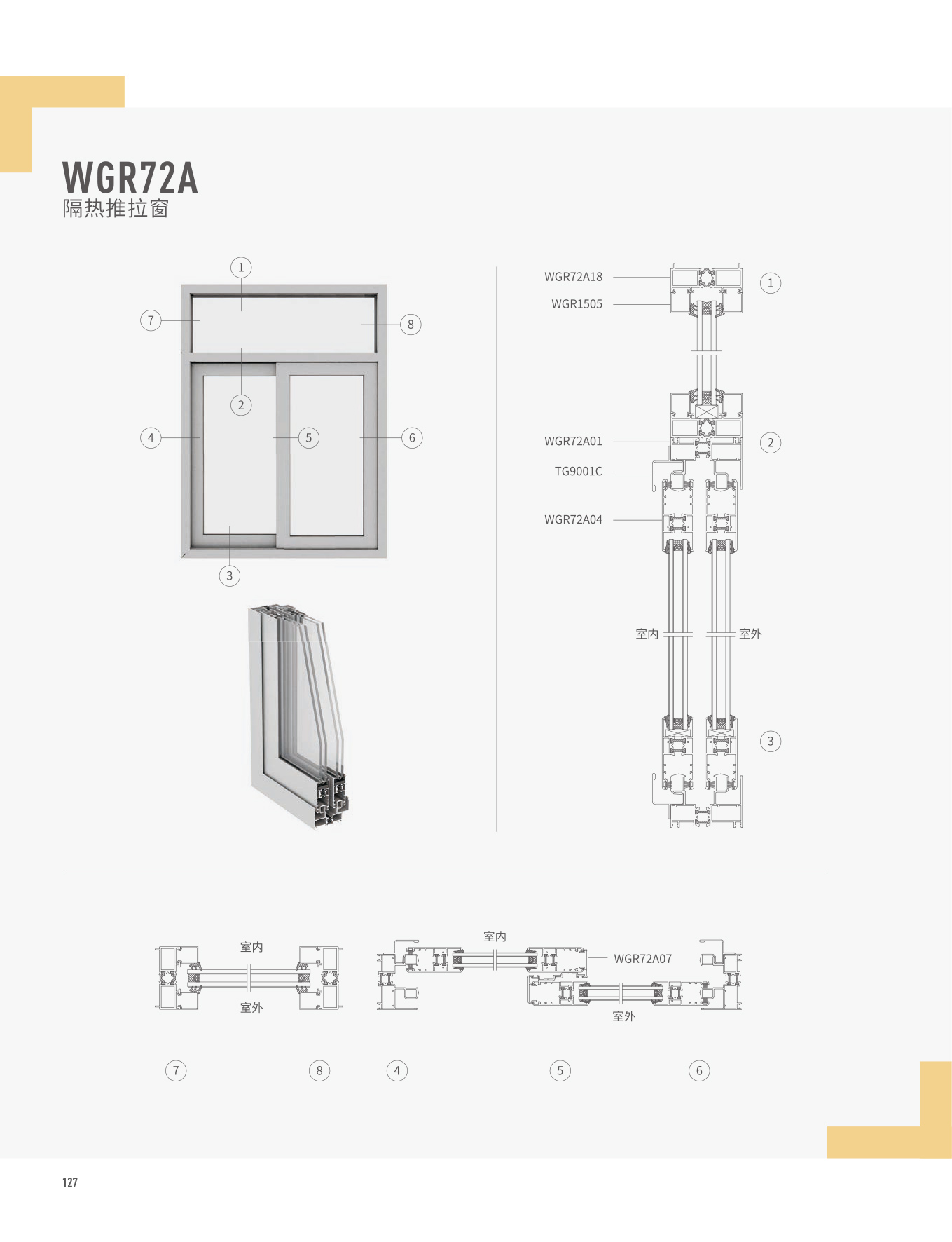 WGR72A隔热提拉窗